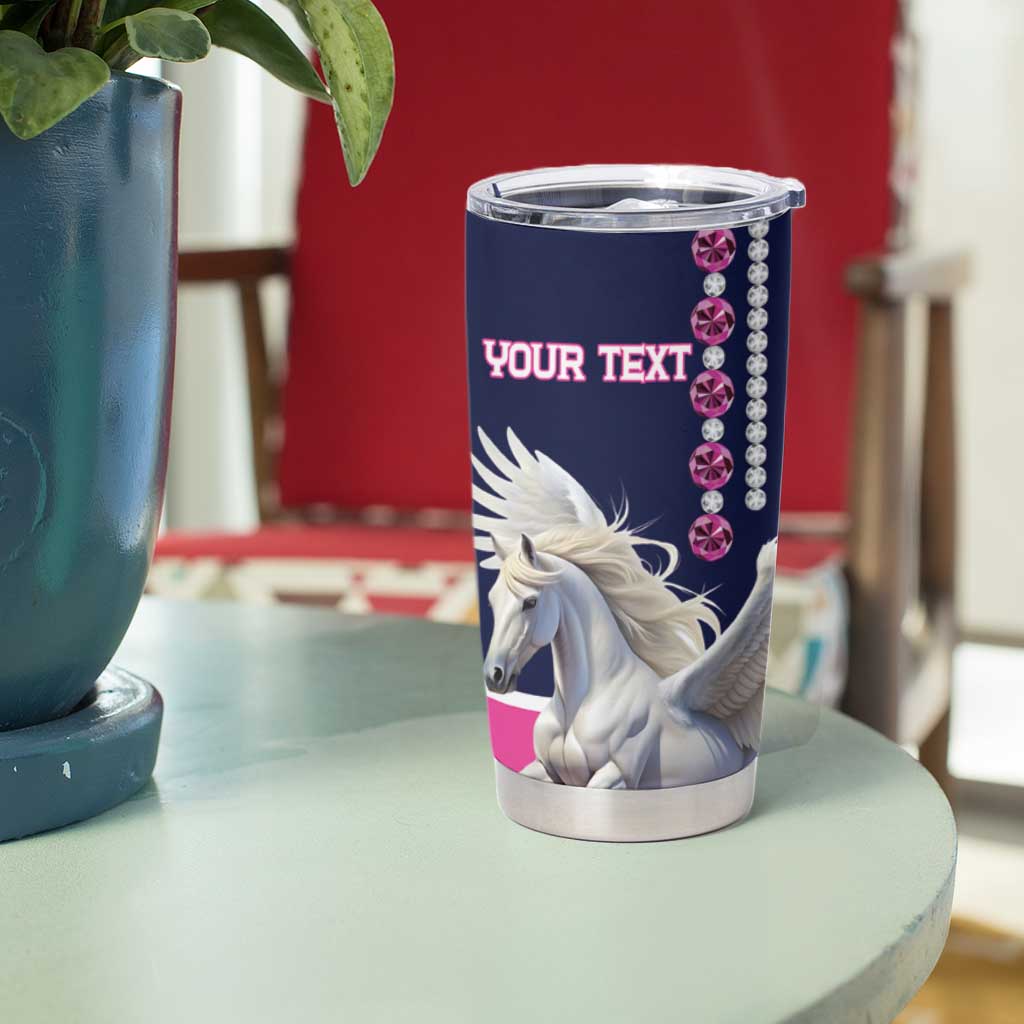 Personalized Pegasus Horse Racing Tumbler Cup Diamond Luxury Style - Wonder Print Shop