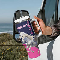 Personalized Pegasus Horse Racing Tumbler With Handle Diamond Luxury Style - Wonder Print Shop