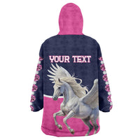 Personalized Pegasus Horse Racing Wearable Blanket Hoodie Diamond Luxury Style - Wonder Print Shop