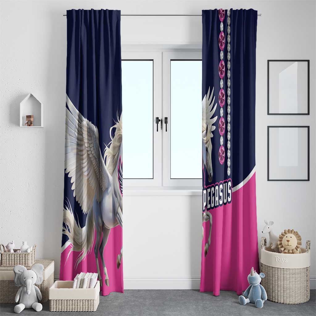 Pegasus Horse Racing Window Curtain Diamond Luxury Style - Wonder Print Shop