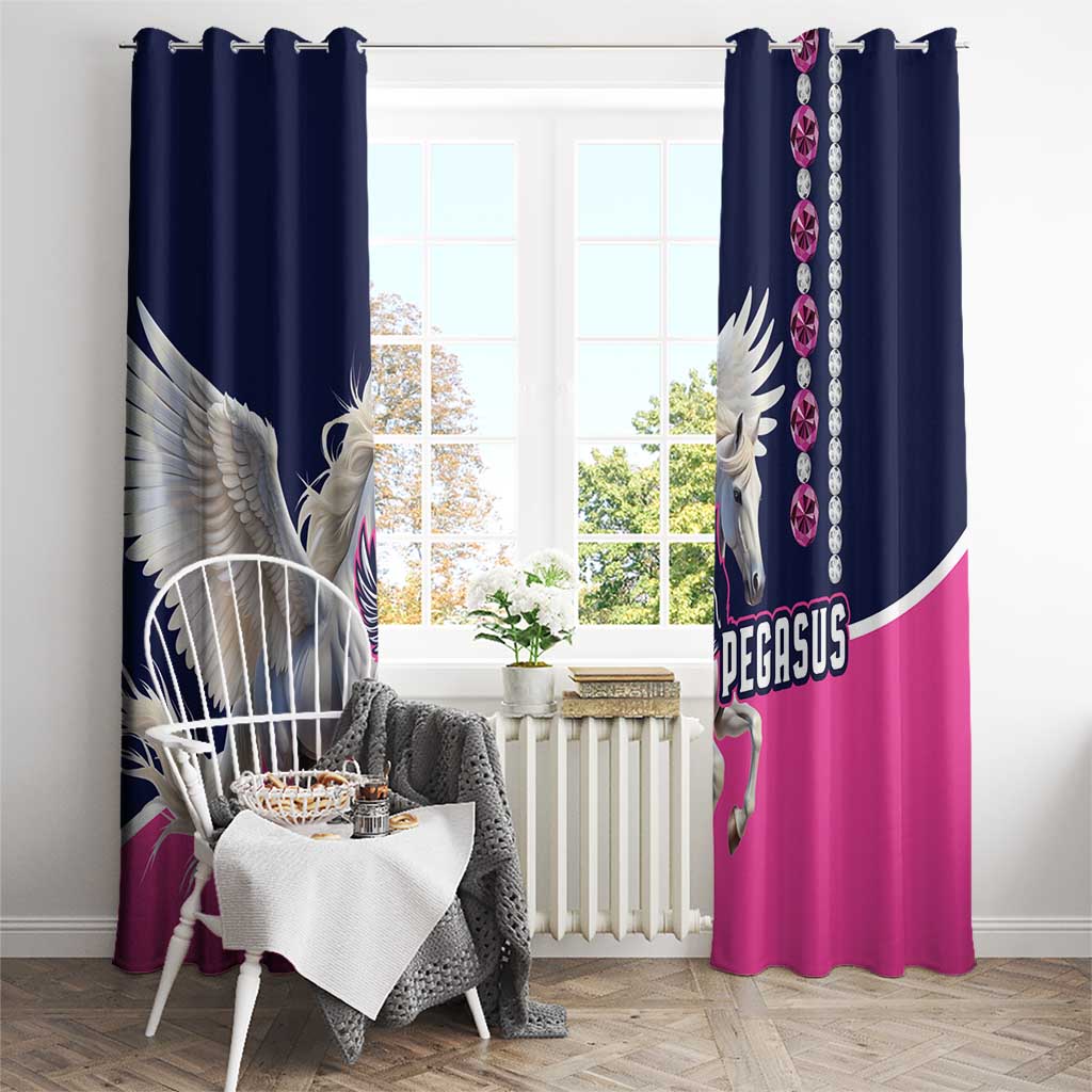 Pegasus Horse Racing Window Curtain Diamond Luxury Style - Wonder Print Shop