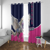 Pegasus Horse Racing Window Curtain Diamond Luxury Style - Wonder Print Shop