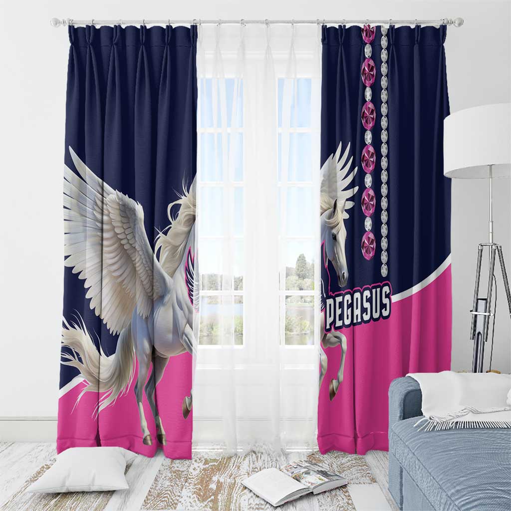 Pegasus Horse Racing Window Curtain Diamond Luxury Style - Wonder Print Shop