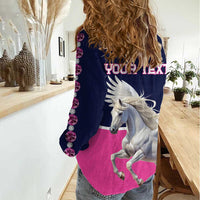 Personalized Pegasus Horse Racing Women Casual Shirt Diamond Luxury Style - Wonder Print Shop
