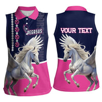 Personalized Pegasus Horse Racing Women Sleeveless Polo Shirt Diamond Luxury Style - Wonder Print Shop