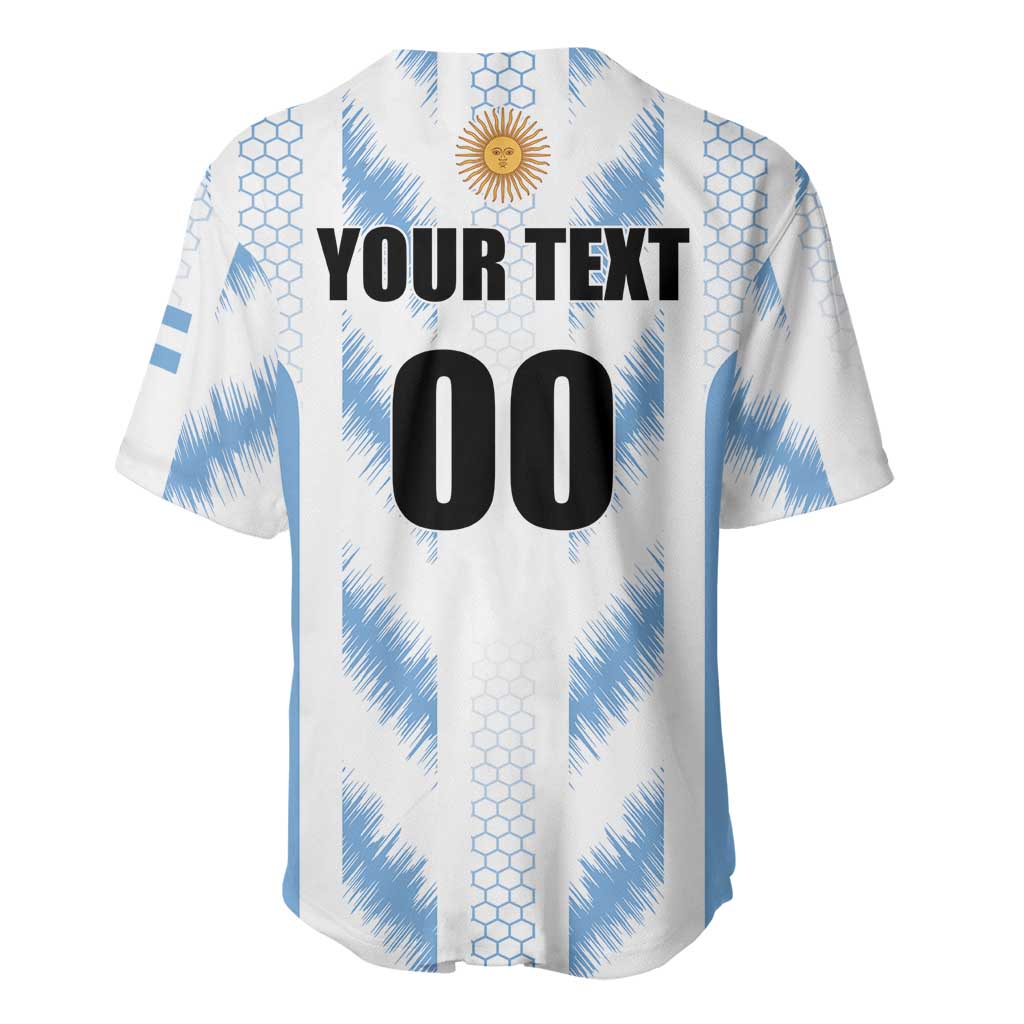 Custom Football 2026 Argentina Baseball Jersey Vamos La Albiceleste