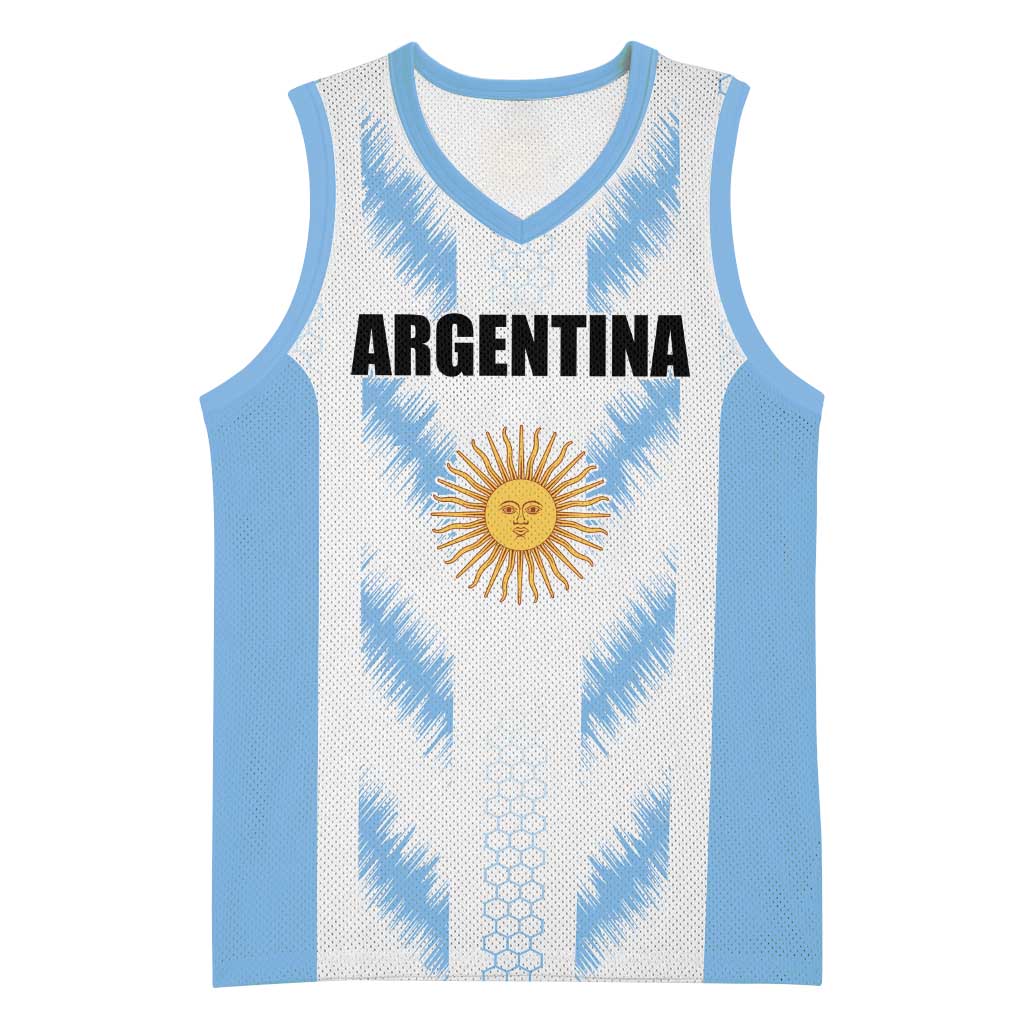 Custom Football 2026 Argentina Basketball Jersey Vamos La Albiceleste