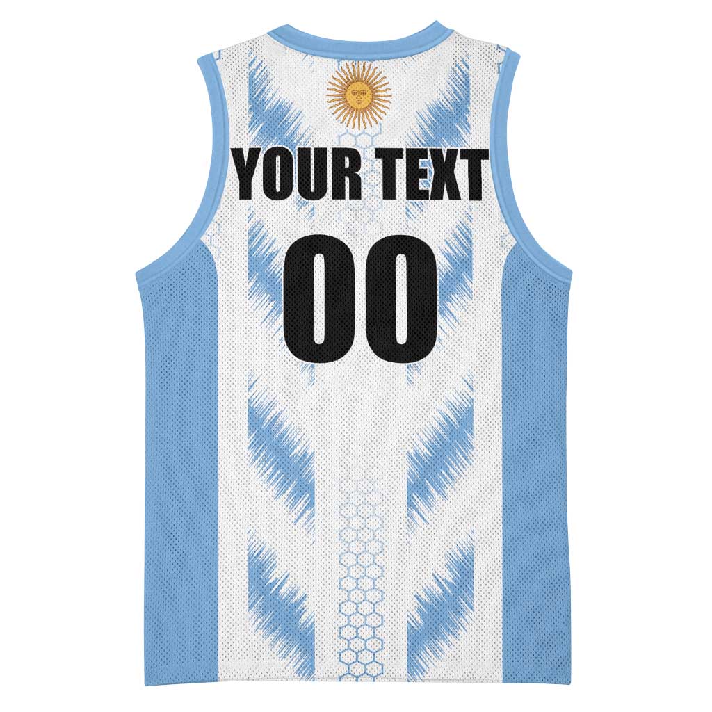 Custom Football 2026 Argentina Basketball Jersey Vamos La Albiceleste