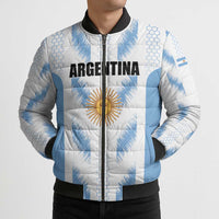 Custom Football 2026 Argentina Bomber Puffer Jacket Vamos La Albiceleste