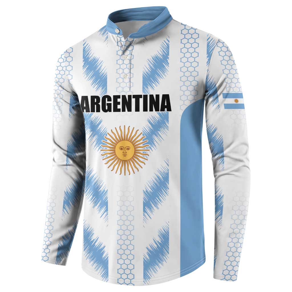 Custom Football 2026 Argentina Button Sweatshirt Vamos La Albiceleste