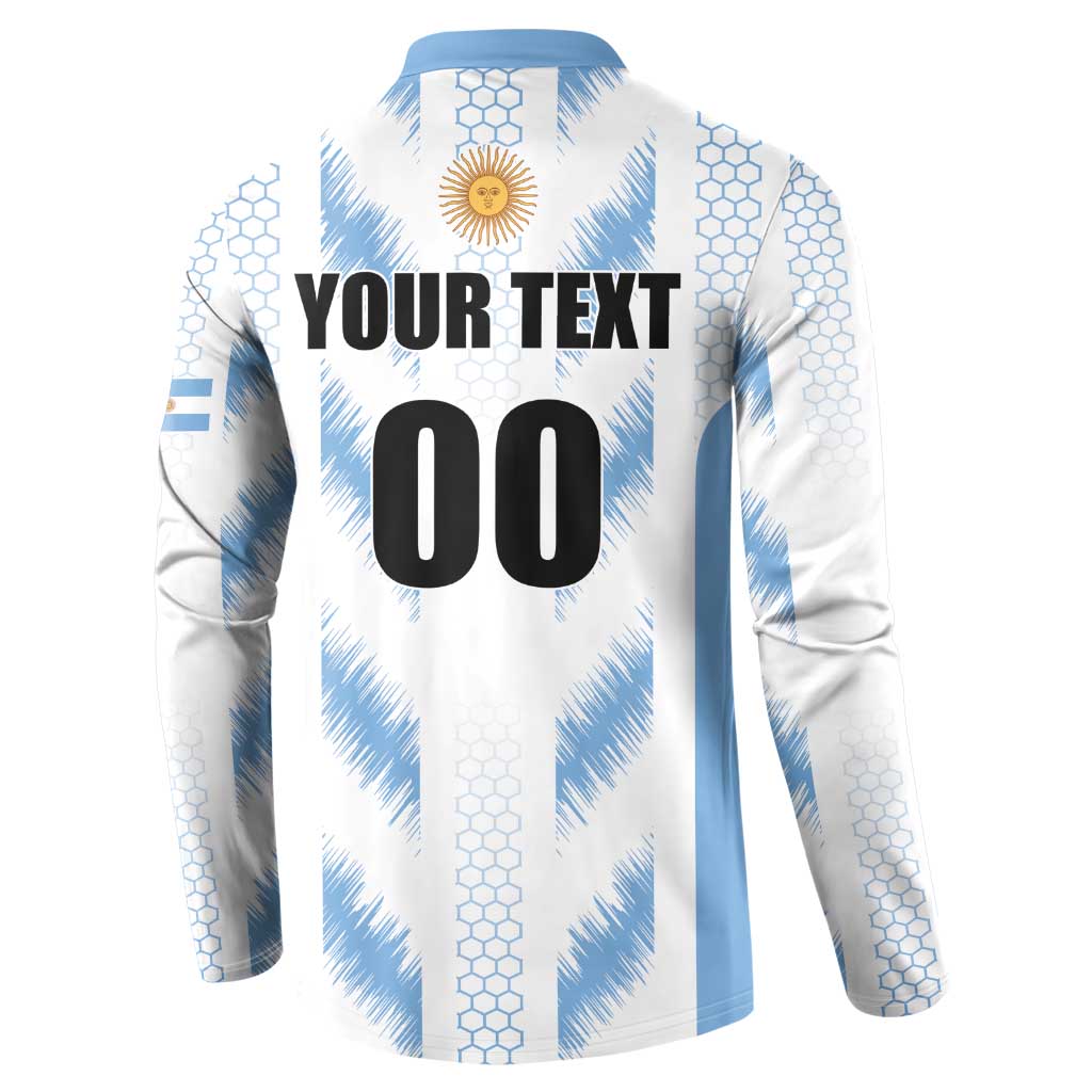 Custom Football 2026 Argentina Button Sweatshirt Vamos La Albiceleste