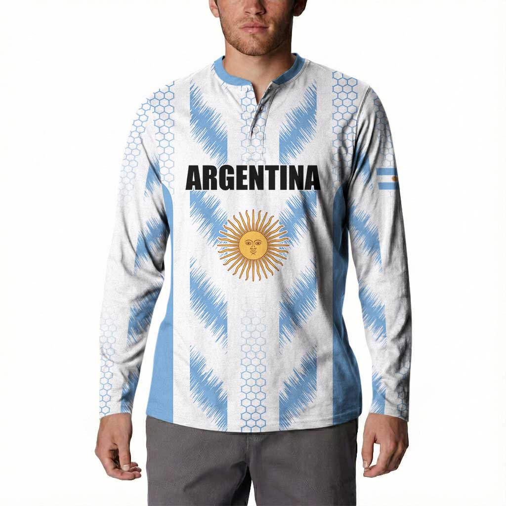 Custom Football 2026 Argentina Button Sweatshirt Vamos La Albiceleste