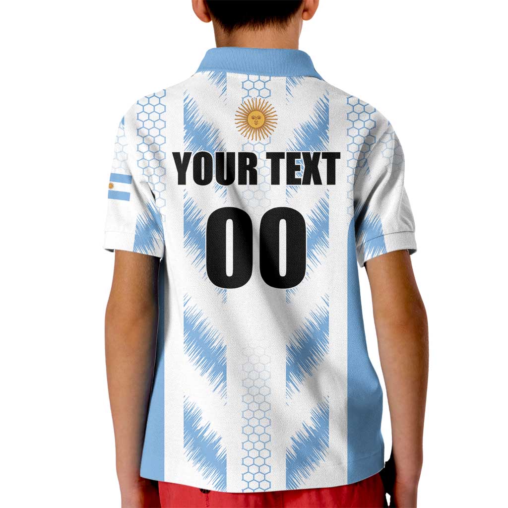 Custom Football 2026 Argentina Kid Polo Shirt Vamos La Albiceleste