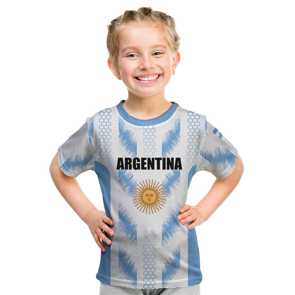 Custom Football 2026 Argentina Kid T Shirt Vamos La Albiceleste