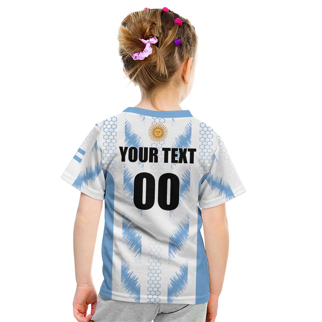 Custom Football 2026 Argentina Kid T Shirt Vamos La Albiceleste