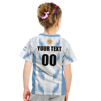 Custom Football 2026 Argentina Kid T Shirt Vamos La Albiceleste