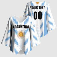 Custom Football 2026 Argentina Kimono Sleeve Blouse Vamos La Albiceleste
