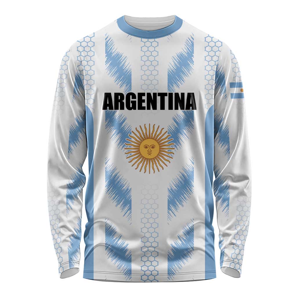 Custom Football 2026 Argentina Long Sleeve Shirt Vamos La Albiceleste