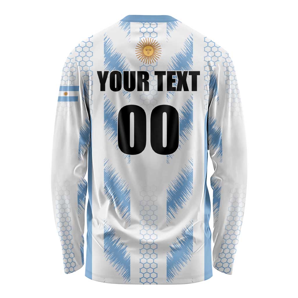Custom Football 2026 Argentina Long Sleeve Shirt Vamos La Albiceleste