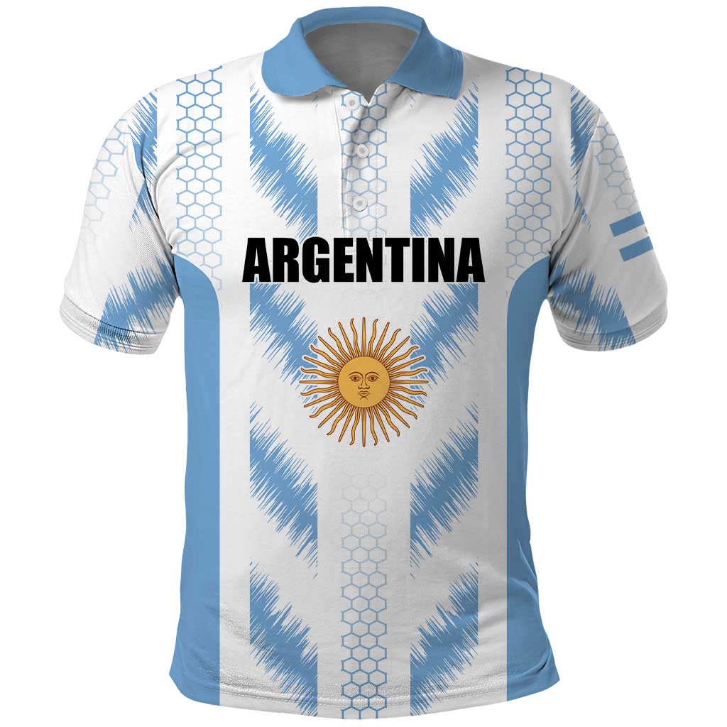 Custom Football 2026 Argentina Polo Shirt Vamos La Albiceleste
