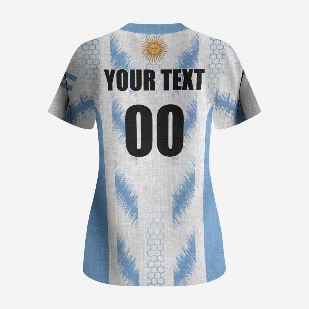 Custom Football 2026 Argentina Scrub Top Vamos La Albiceleste