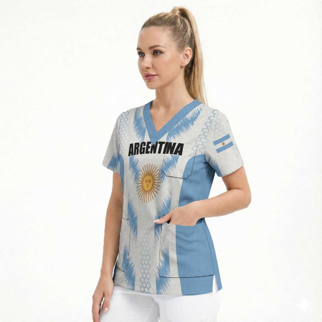 Custom Football 2026 Argentina Scrub Top Vamos La Albiceleste
