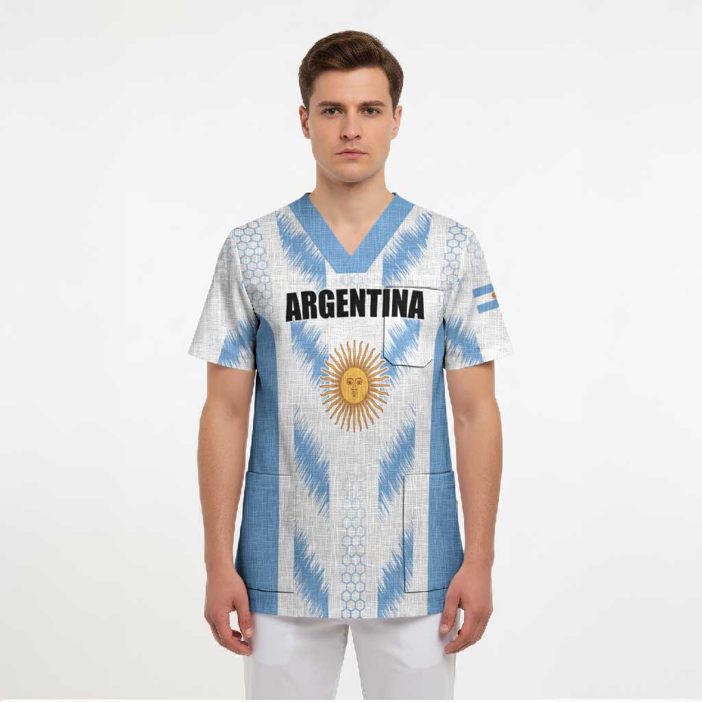Custom Football 2026 Argentina Scrub Top Vamos La Albiceleste