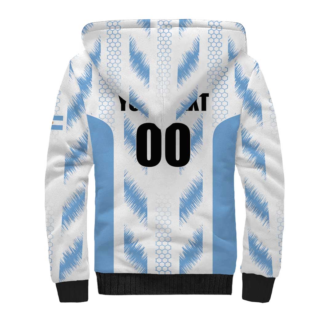 Custom Football 2026 Argentina Sherpa Hoodie Vamos La Albiceleste