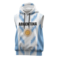 Custom Football 2026 Argentina Sleeveless Hoodie Vamos La Albiceleste