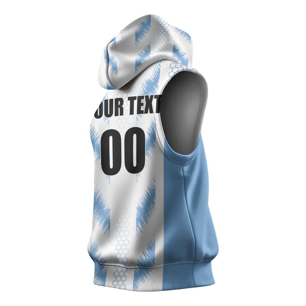 Custom Football 2026 Argentina Sleeveless Hoodie Vamos La Albiceleste