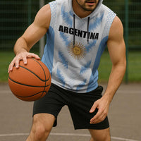 Custom Football 2026 Argentina Sleeveless Hoodie Vamos La Albiceleste