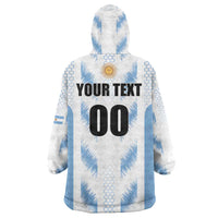 Custom Football 2026 Argentina Wearable Blanket Hoodie Vamos La Albiceleste