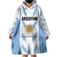 Custom Football 2026 Argentina Wearable Blanket Hoodie Vamos La Albiceleste