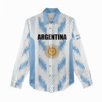 Custom Football 2026 Argentina Women Casual Shirt Vamos La Albiceleste