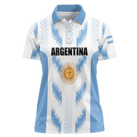 Custom Football 2026 Argentina Women Polo Shirt Vamos La Albiceleste