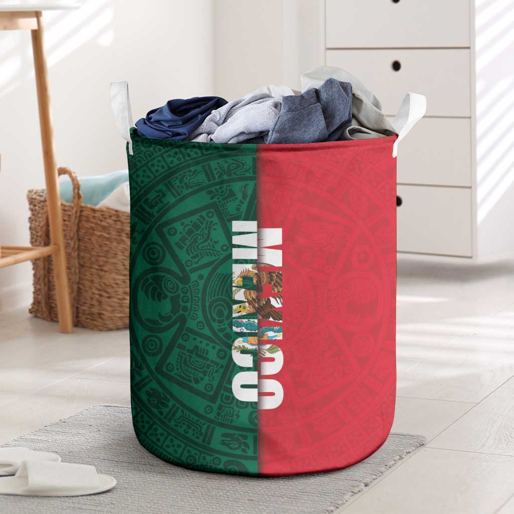 Mexico Flag Day Laundry Basket Dia de la Bandera