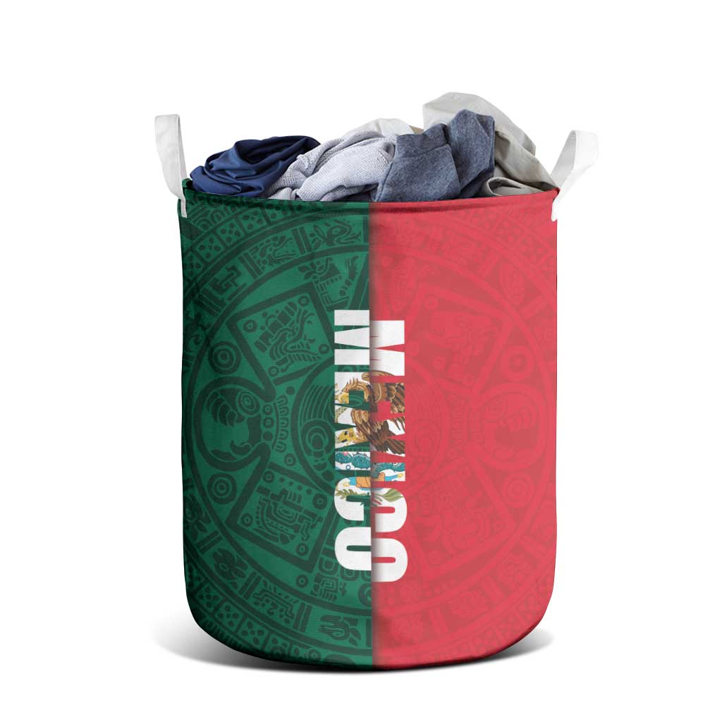 Mexico Flag Day Laundry Basket Dia de la Bandera