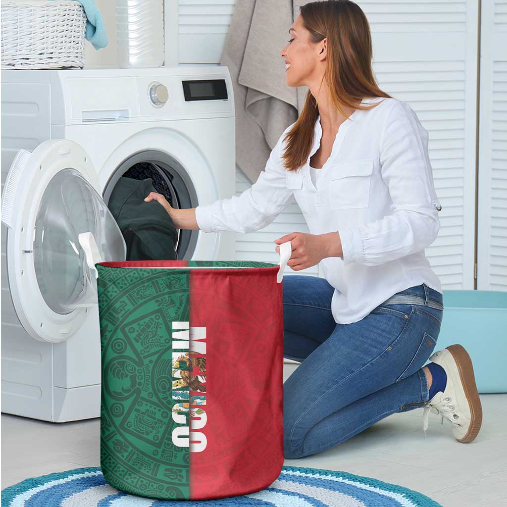 Mexico Flag Day Laundry Basket Dia de la Bandera