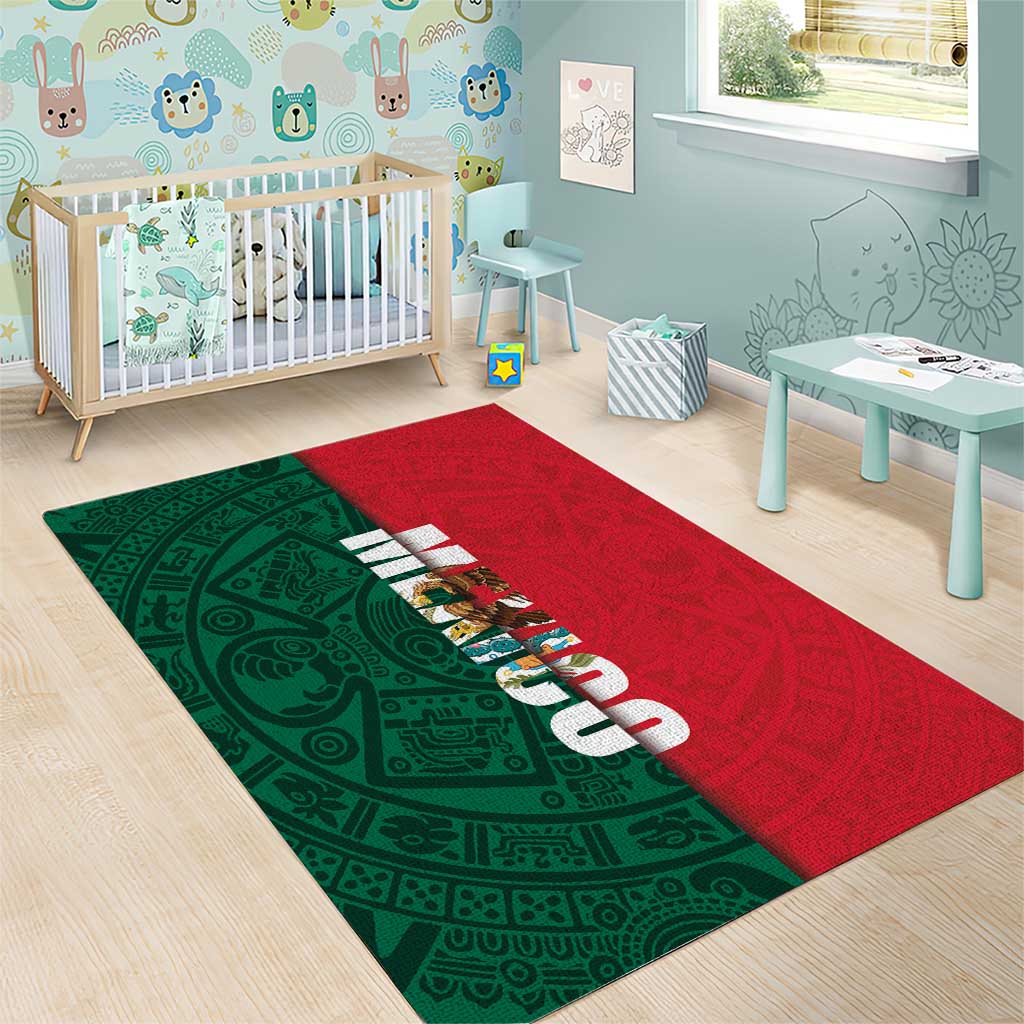 Mexico Flag Day Area Rug Dia de la Bandera