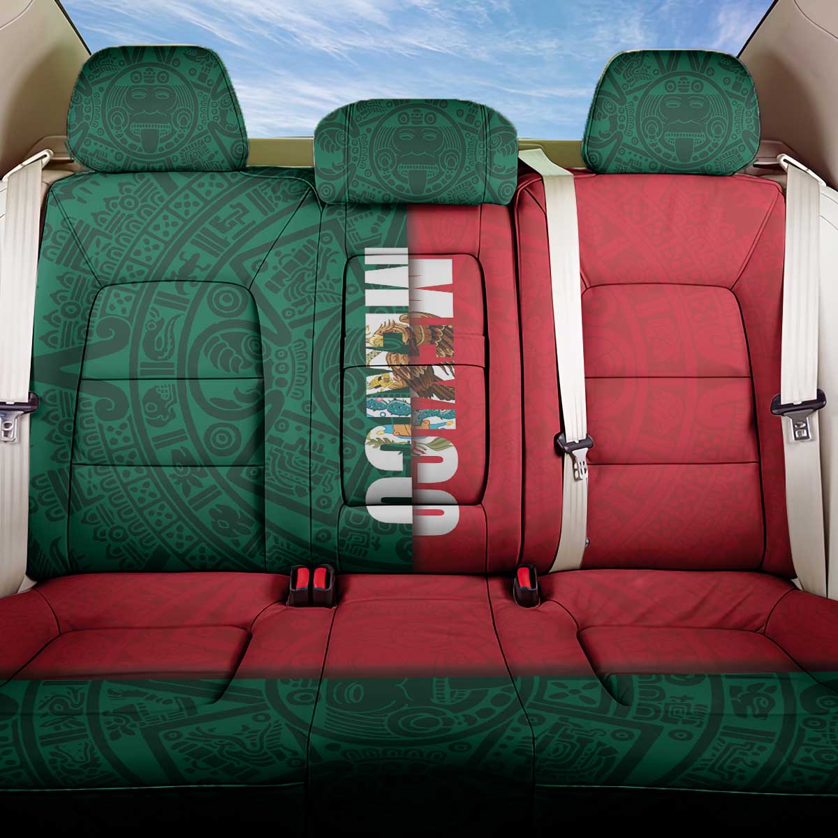 Mexico Flag Day Back Car Seat Cover Dia de la Bandera