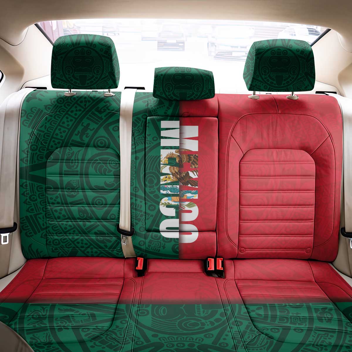 Mexico Flag Day Back Car Seat Cover Dia de la Bandera