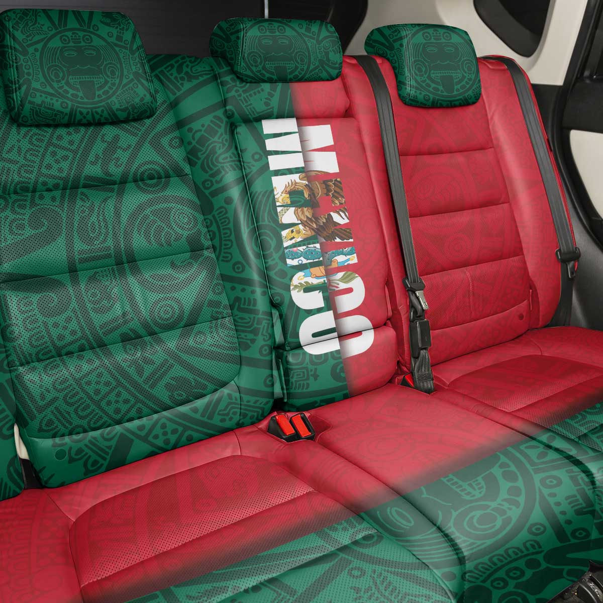 Mexico Flag Day Back Car Seat Cover Dia de la Bandera