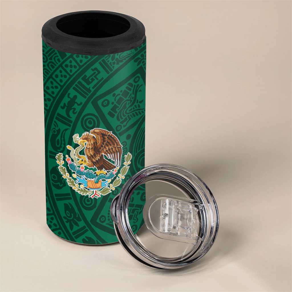 Mexico Flag Day 4 in 1 Can Cooler Tumbler Dia de la Bandera