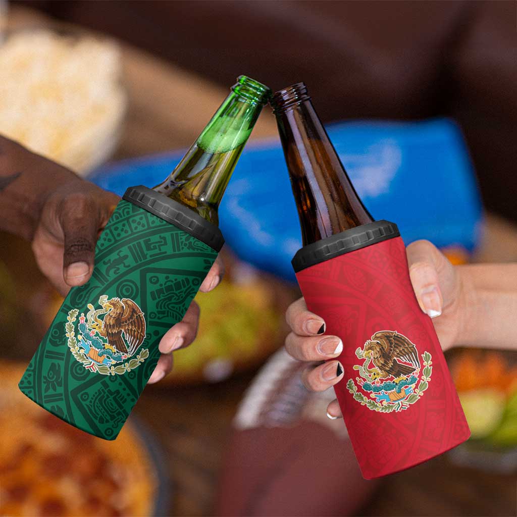 Mexico Flag Day 4 in 1 Can Cooler Tumbler Dia de la Bandera
