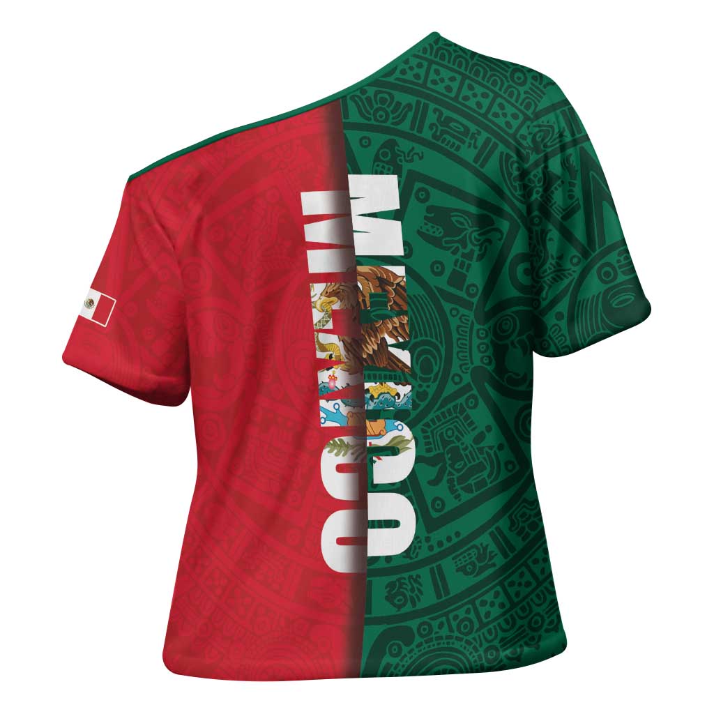 Mexico Flag Day Cross Shoulder Shirt Dia de la Bandera