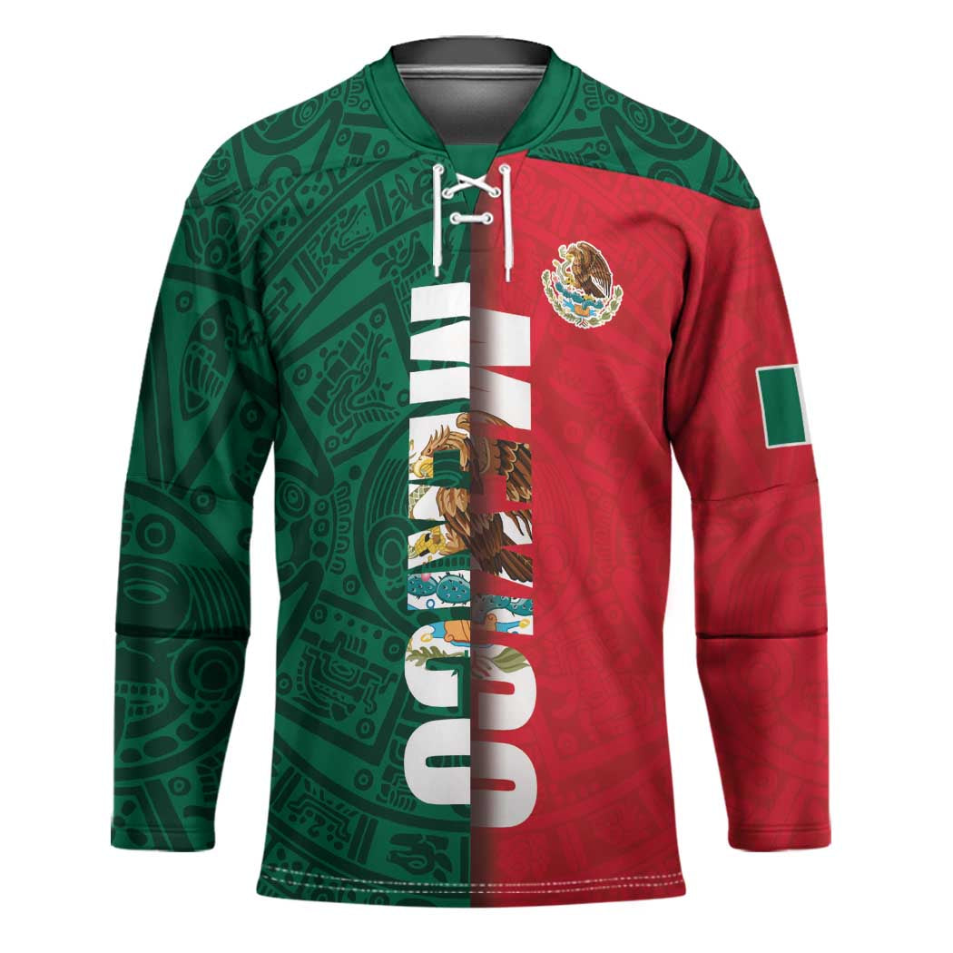 Mexico Flag Day Hockey Jersey Dia de la Bandera