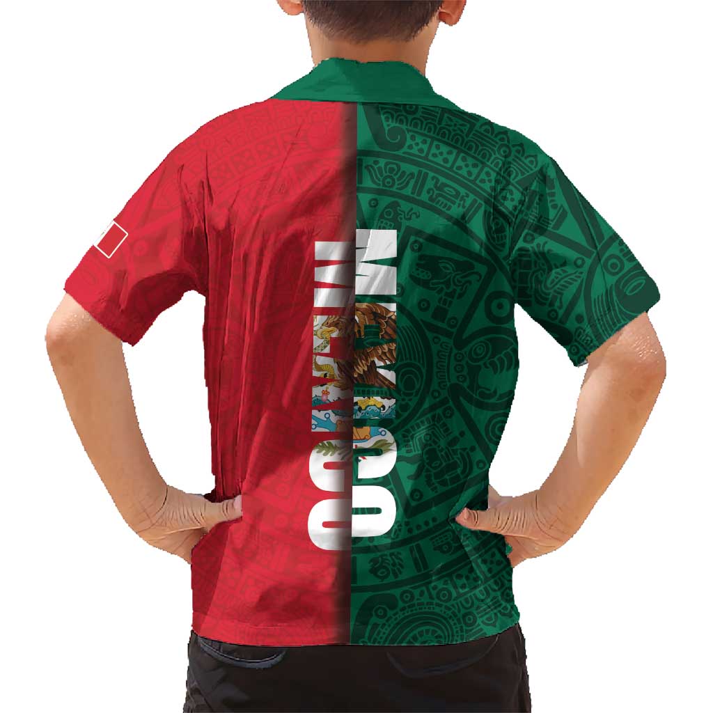 Mexico Flag Day Kid Hawaiian Shirt Dia de la Bandera