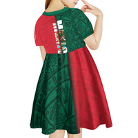 Mexico Flag Day Kid Short Sleeve Dress Dia de la Bandera