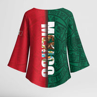 Mexico Flag Day Kimono Sleeve Blouse Dia de la Bandera
