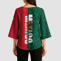 Mexico Flag Day Kimono Sleeve Blouse Dia de la Bandera